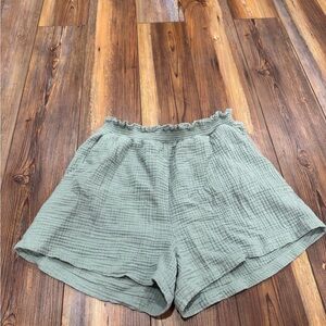 Lush High Waist Sage Green Shorts